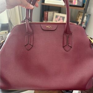 Ralph Lauren Maroon Satchel Bag
